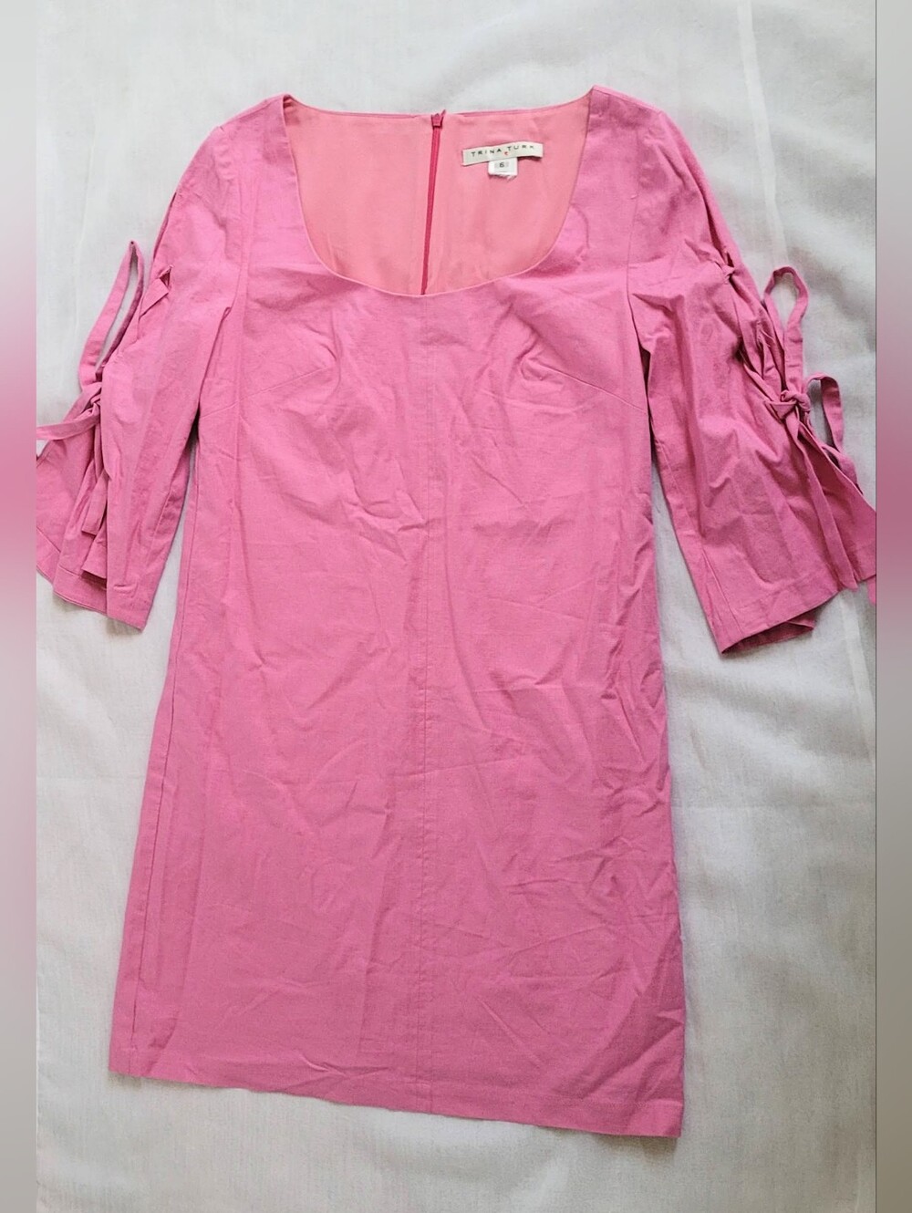 NWOT! Trina Turk Fall Formal Pink Women's Y2k Cocktail Midi Party Dress Medium/6